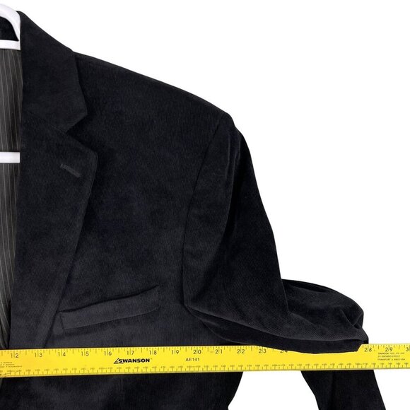Calvin Klein Men 42R Black Corduroy Sport Coat Double Vented Timeless Minimalist - Picture 11 of 16